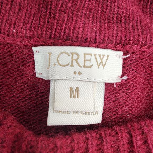 J.Crew Women Pullover Sweater Size M Merino Wool Blend 2 Pocket Minimalist B3826 - Picture 7 of 8